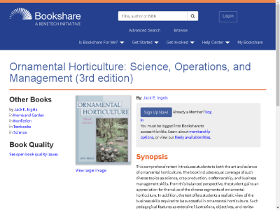Thumbnail for Ornamental Horticulture: Science, Operations, and Management (3rd edition) resource