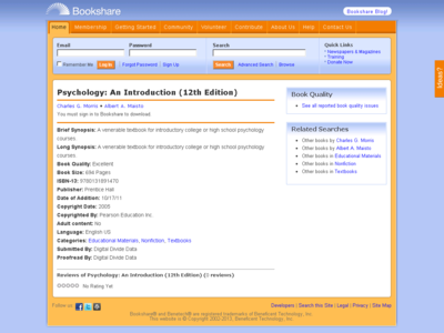 Thumbnail for Psychology: An Introduction (12th Edition) resource