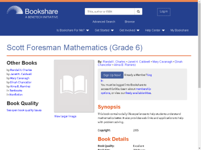 Thumbnail for Scott Foresman Mathematics (Grade 6) resource