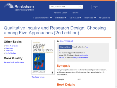 Thumbnail for Qualitative Inquiry and Research Design: Choosing among Five Approaches (2nd edition) resource