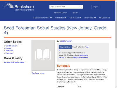 Thumbnail for Scott Foresman Social Studies (New Jersey, Grade 4) resource