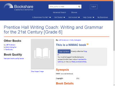 Thumbnail for Prentice Hall Writing Coach: Writing and Grammar for the 21st Century [Grade 6] resource