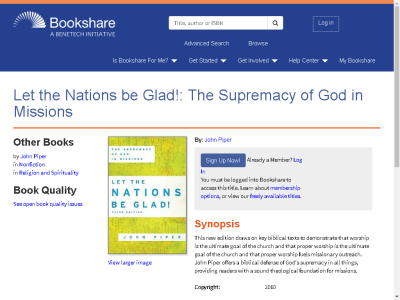 Thumbnail for Let the Nations be Glad!: The Supremacy of God in Missions resource