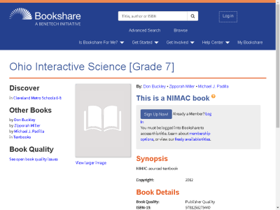 Thumbnail for Ohio Interactive Science [Grade 7] resource