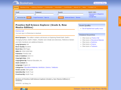 Thumbnail for Prentice Hall Science Explorer (Grade 6, New Mexico Edition) resource