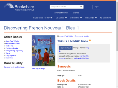 Thumbnail for Discovering French Nouveau!, Bleu 1 resource