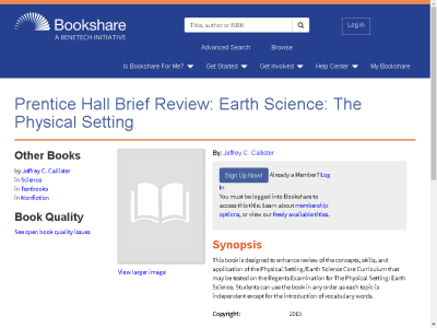 Thumbnail for Prentice Hall Brief Review: Earth Science: The Physical Setting resource
