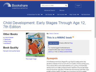 Thumbnail for Child Development: Early Stages Through Age 12, 7th Edition resource