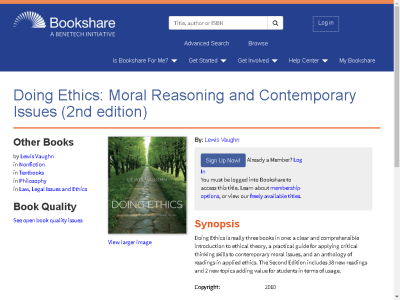 Thumbnail for Doing Ethics: Moral Reasoning and Contemporary Issues (2nd edition) resource