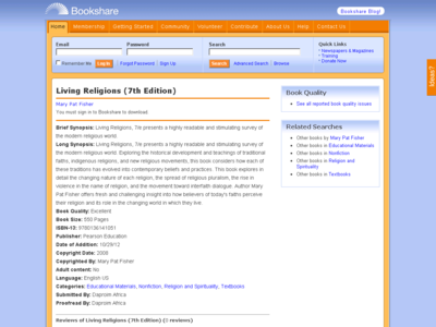Thumbnail for Living Religions (7th Edition) resource