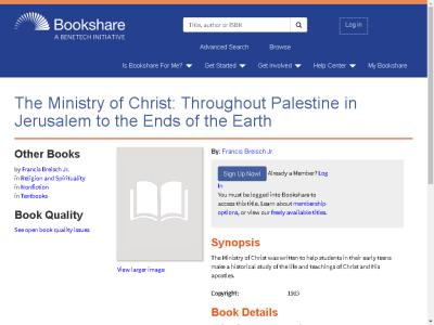 Thumbnail for The Ministry of Christ: Throughout Palestine in Jerusalem to the Ends of the Earth resource