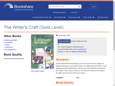 Thumbnail for The Writer's Craft (Gold Level) resource