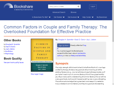 Thumbnail for Common Factors in Couple and Family Therapy: The Overlooked Foundation for Effective Practice resource