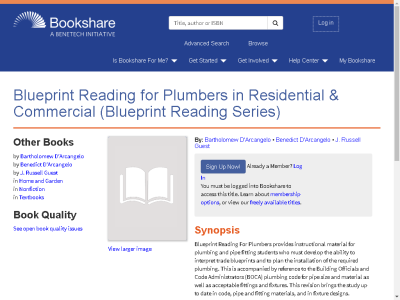 Thumbnail for Blueprint Reading for Plumbers in Residential & Commercial (Blueprint Reading Series) resource