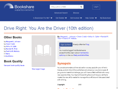 Thumbnail for Drive Right: You Are the Driver (10th edition) resource