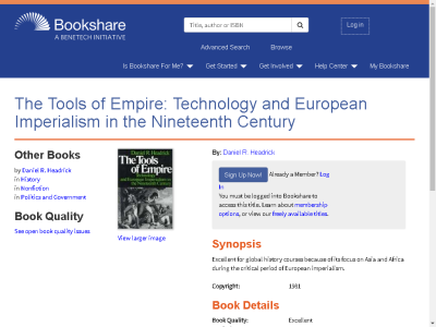 Thumbnail for The Tools of Empire: Technology and European Imperialism in the Nineteenth Century resource