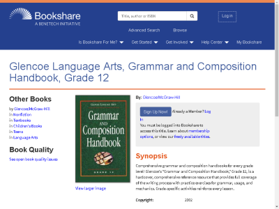 Thumbnail for Glencoe Language Arts, Grammar and Composition Handbook, Grade 12 resource