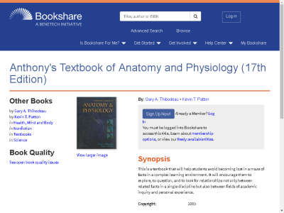 Thumbnail for Anthony's Textbook of Anatomy and Physiology (17th Edition) resource