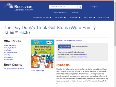 Thumbnail for The Day Duck's Truck Got Stuck (Word Family Tales? -uck) resource