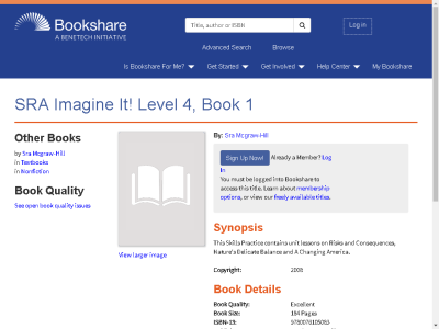 Thumbnail for SRA Imagine It! Level 4, Book 1 resource