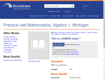 Thumbnail for Prentice Hall Mathematics, Algebra 1, Michigan resource