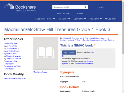 Thumbnail for Macmillan/McGraw-Hill Treasures Grade 1 Book 3 resource
