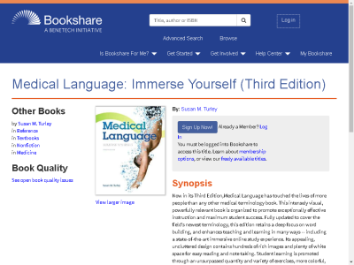 Thumbnail for Medical Language: Immerse Yourself (Third Edition) resource