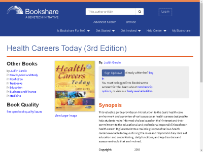 Thumbnail for Health Careers Today (3rd Edition) resource