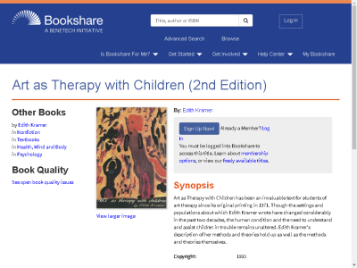Thumbnail for Art as Therapy with Children (2nd Edition) resource
