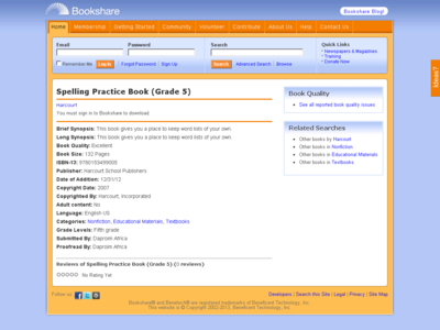 Thumbnail for Spelling Practice Book (Grade 5) resource