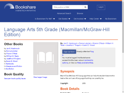Thumbnail for Language Arts 5th Grade (Macmillan/McGraw-Hill Edition) resource