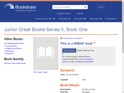 Thumbnail for Junior Great Books Series 5, Book One resource