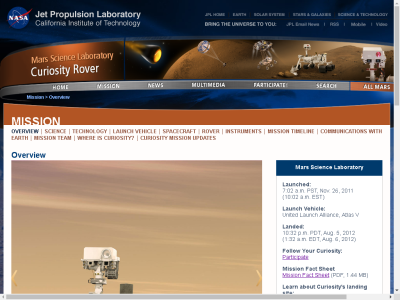 Thumbnail for Mars Science Laboratory Mission resource
