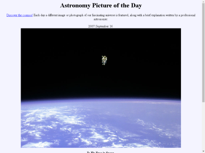 Thumbnail for Astronomy Picture of the Day: To Fly Free in Space resource
