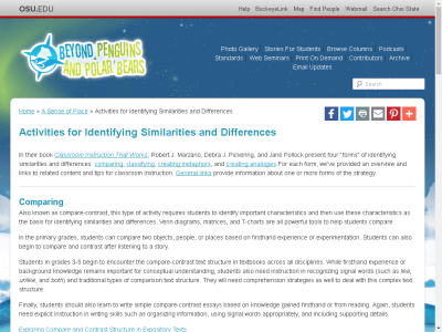 Thumbnail for Activities for Identifying Similarities and Differences resource