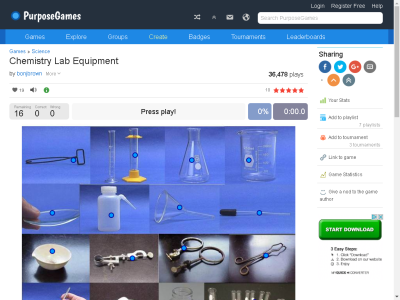 Thumbnail for ChemTeacher Resource: Equipment Game resource