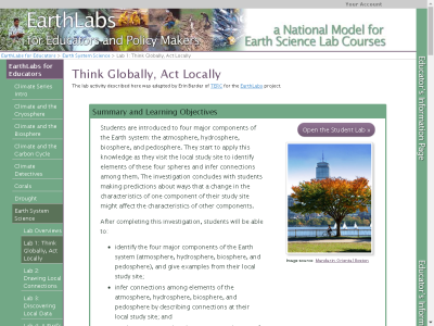 Thumbnail for Lab 1: Think Globally, Act Locally resource