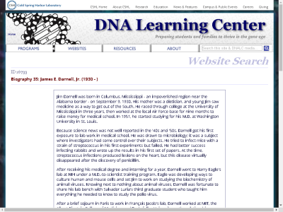 Thumbnail for Biography 35: James E. Darnell, Jr. (1930 - ) resource