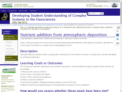 Thumbnail for Nutrient addition from atmospheric deposition resource