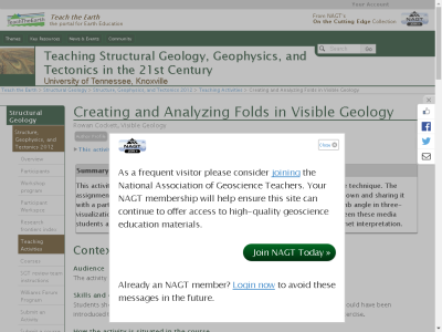Thumbnail for Creating and Analyzing Folds in Visible Geology resource