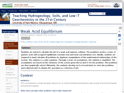 Thumbnail for Weak Acid Equilibrium resource
