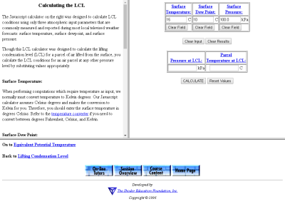 Thumbnail for Calculating the Lifting Condensation Level (LCL) resource