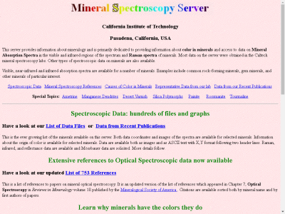 Thumbnail for Mineral Spectroscopy Server resource