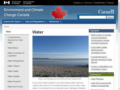 Thumbnail for Environment Canada: Water resource