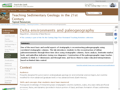 Thumbnail for Delta environments and paleogeography resource
