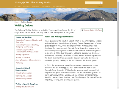 Thumbnail for Writing at Colorado State University resource
