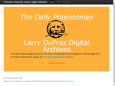Thumbnail for The Daily Princetonian Larry DuPraz Digital Archives resource