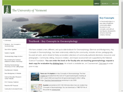 Thumbnail for Textbook: Key Concepts in Geomorphology resource