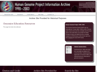 Thumbnail for Human Genome Project Education Resources resource