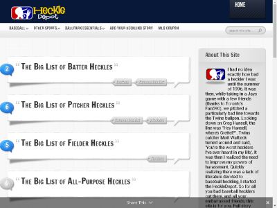 Thumbnail for Baseball Heckle Depot resource